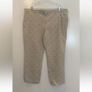 Tommy Hilfiger Hampton Micro Print Chino Pants‎ Women Size 18 (907)